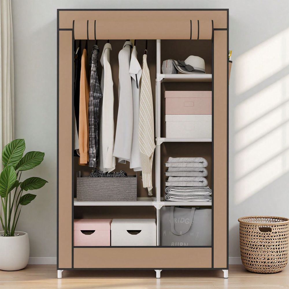 Wardrobe Closet Portable Fabric Cover - خزانة تخزين للملابس المعلقة، خزانة ملابس