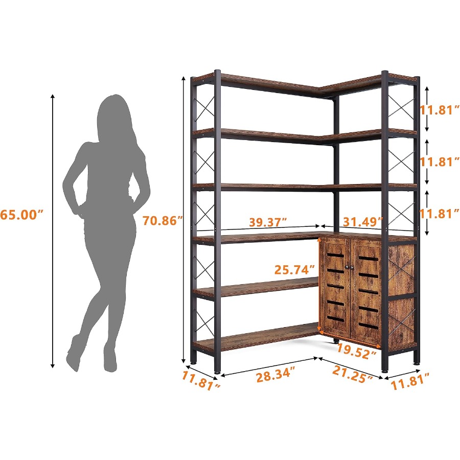 رف كتب زاوي بستة أرفف لغرفة ال - مراجعة Storage وسعره