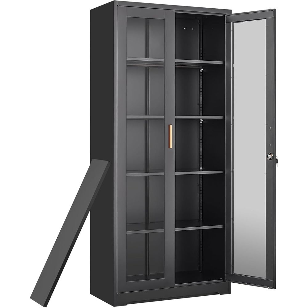 خزانة عرض كوريو بباب زجاجي، خز - مراجعة Storage وسعره