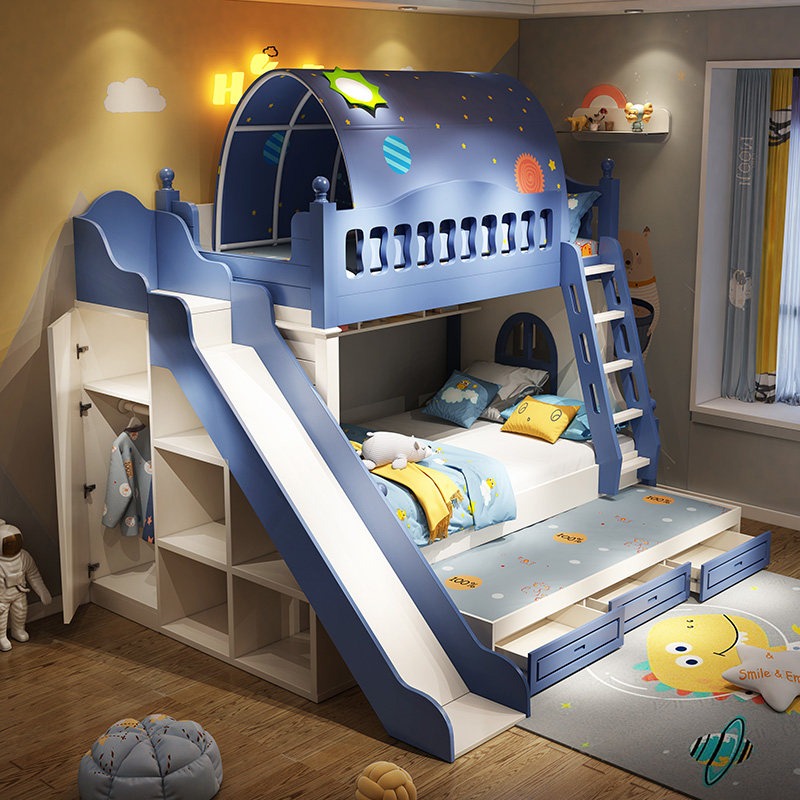 سرير أطفال بطابقين للأولاد، سر - مراجعة Bunk Bed With Stairs And Slide وسعره