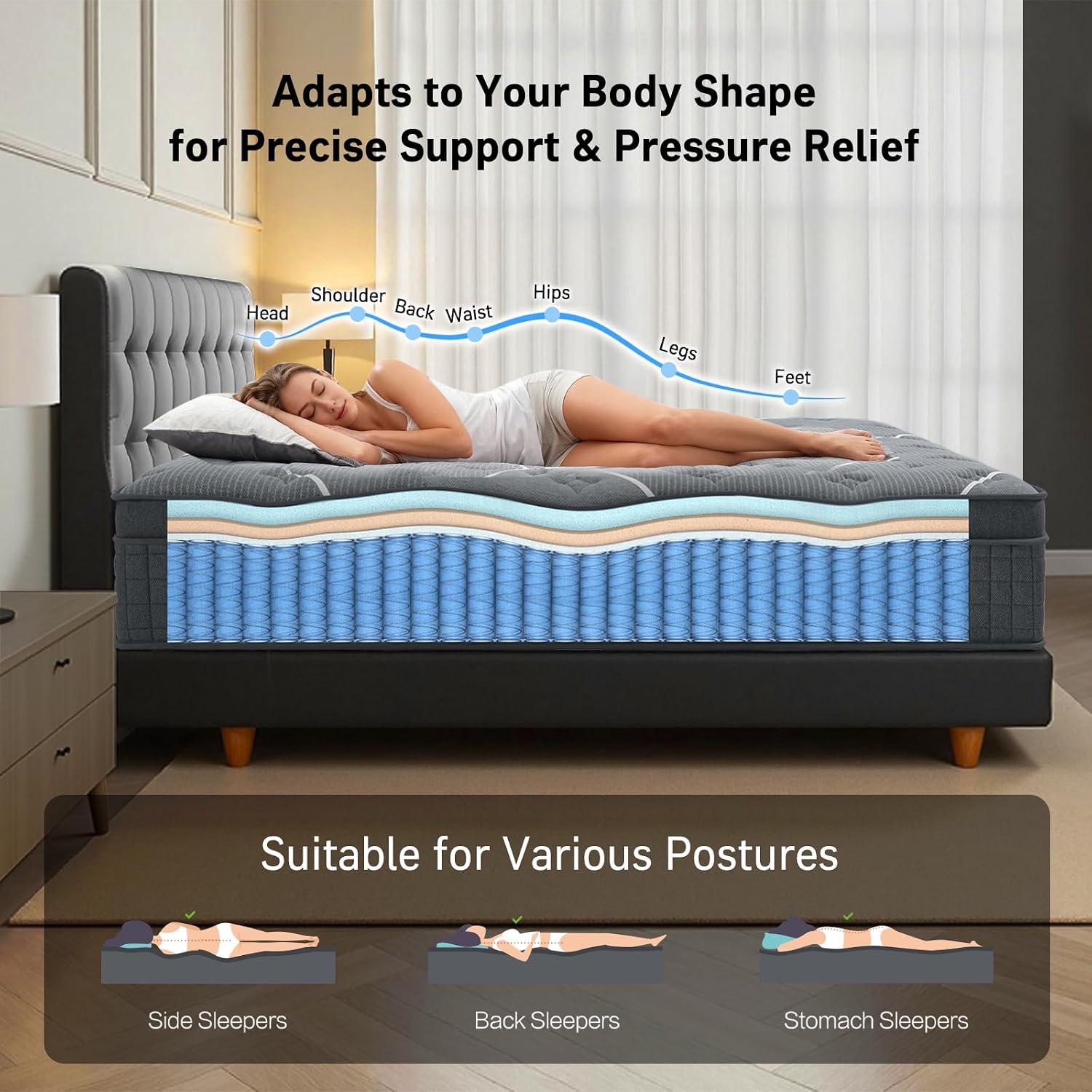 مرتبة كوين، مرتبات كوين مقاس 1 - مراجعة Memory Foam Mattress In A Box Queen وسعره