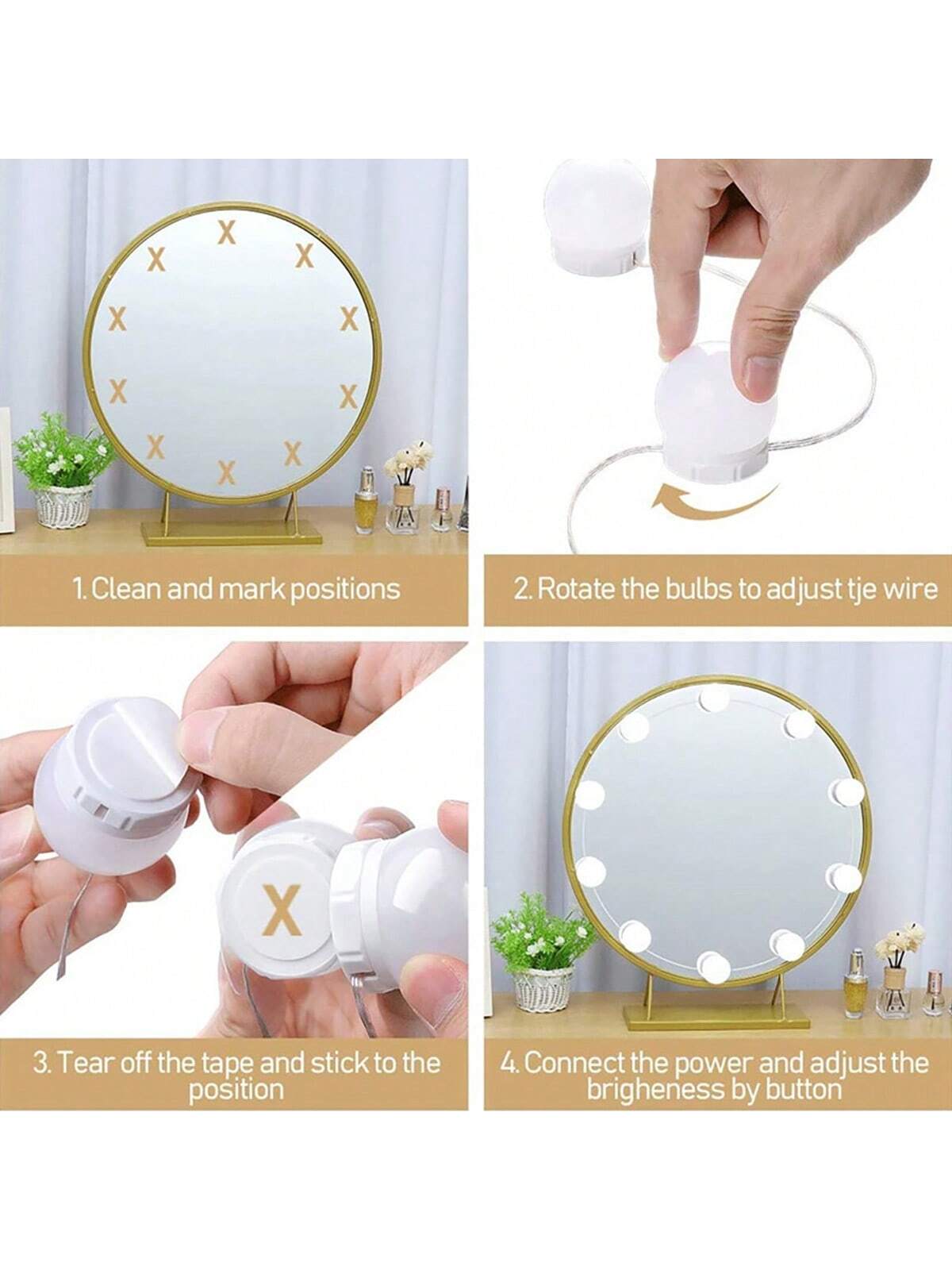 مصباح مرآة مكياج احترافي جديد  - مراجعة Dressing Table Vanity With Lighted Mirror وسعره