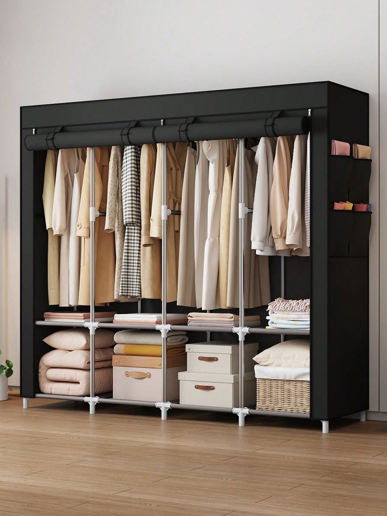 خزانة ملابس محمولة كبيرة حديثة - مراجعة Wardrobe Closet Portable Fabric Cover وسعره