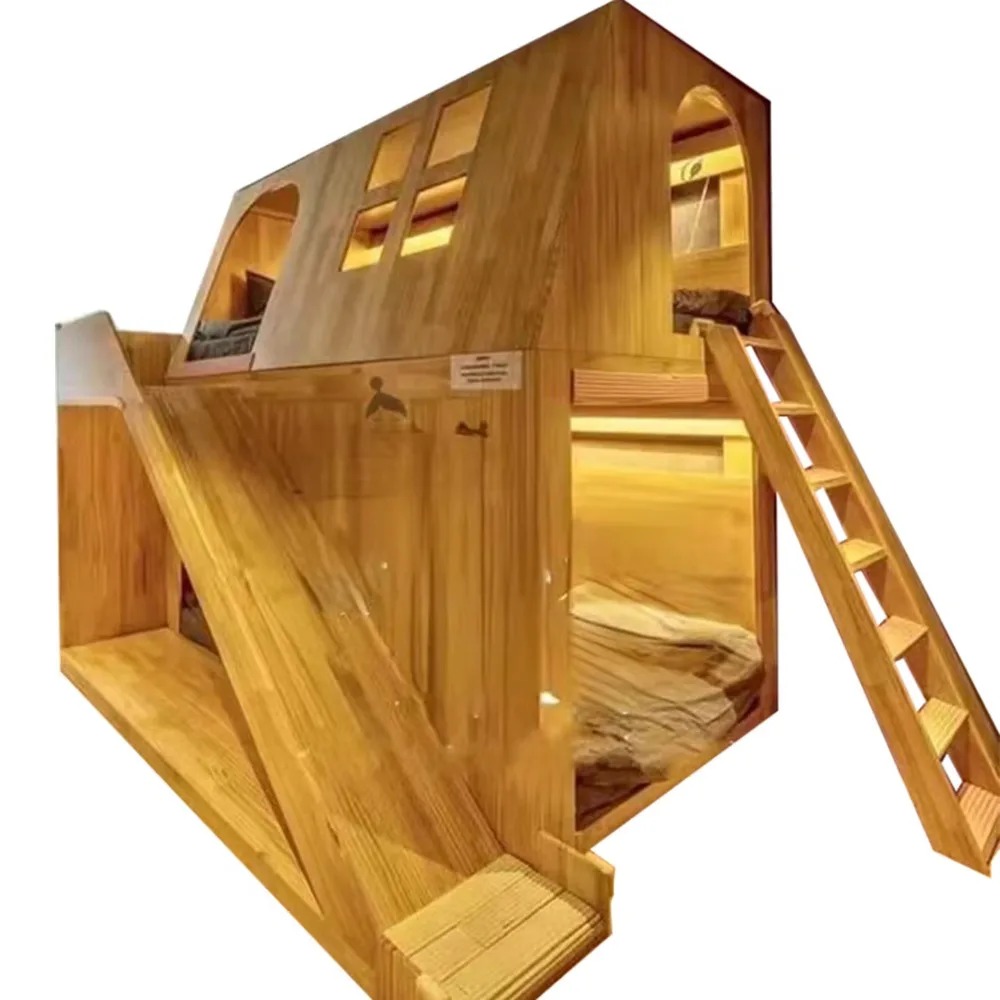 سرير أطفال أمريكي من الخشب الص - مراجعة Bunk Bed With Stairs And Slide وسعره