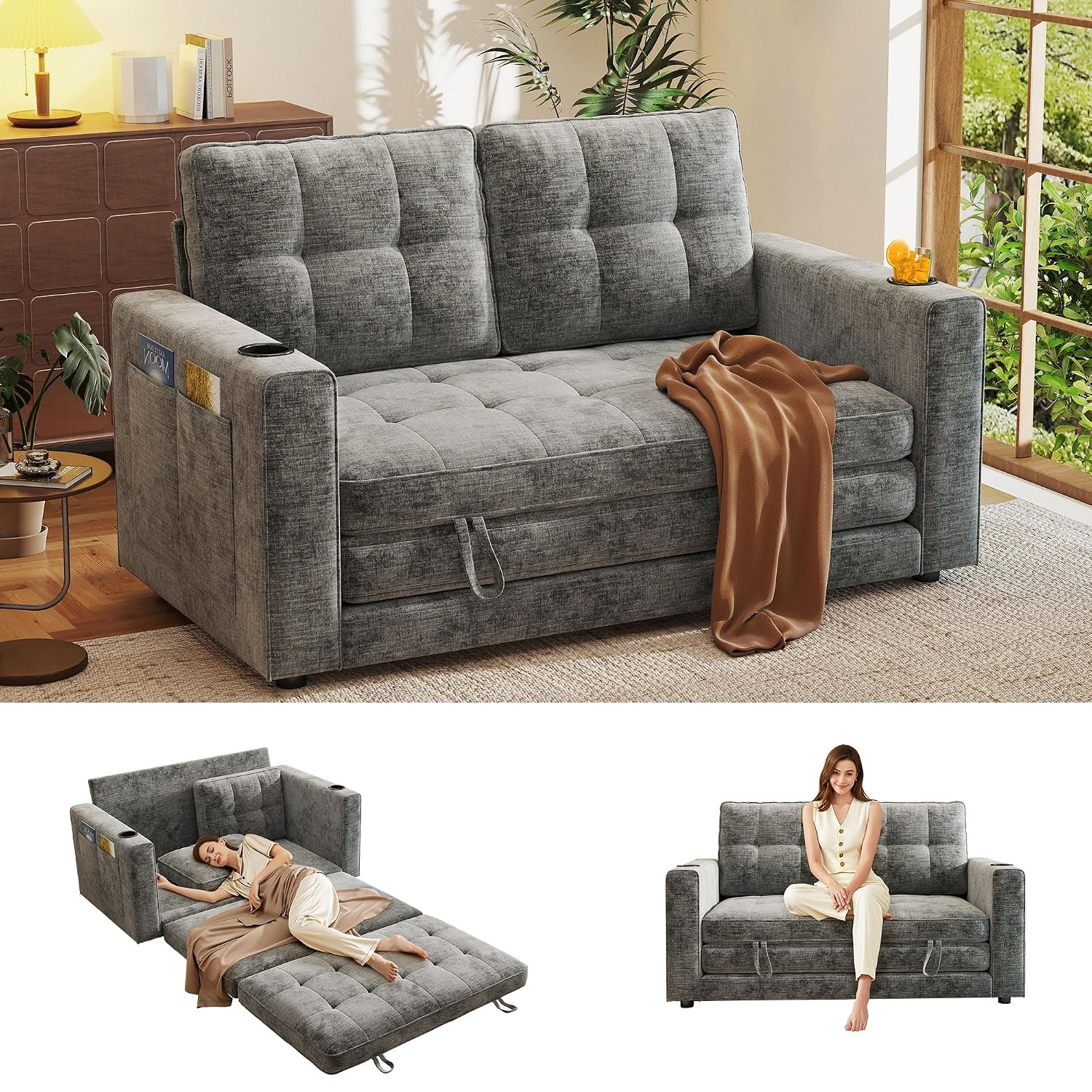 أريكة سرير قابلة للطي بطول 55  - مراجعة Sofas وسعره
